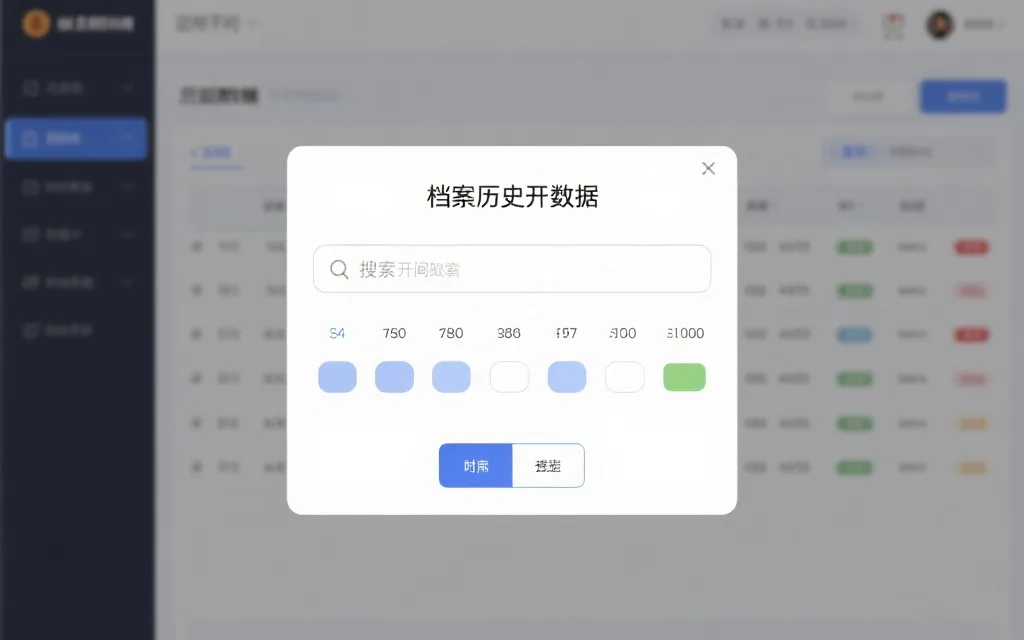 历史开奖归档界面视觉示例